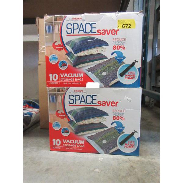 2 Boxes of 10 Space Saver Vacuum Storage Bags 