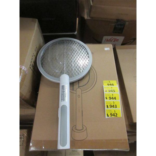 3 New Rechargeable Mosquito Swatters - 9" Head