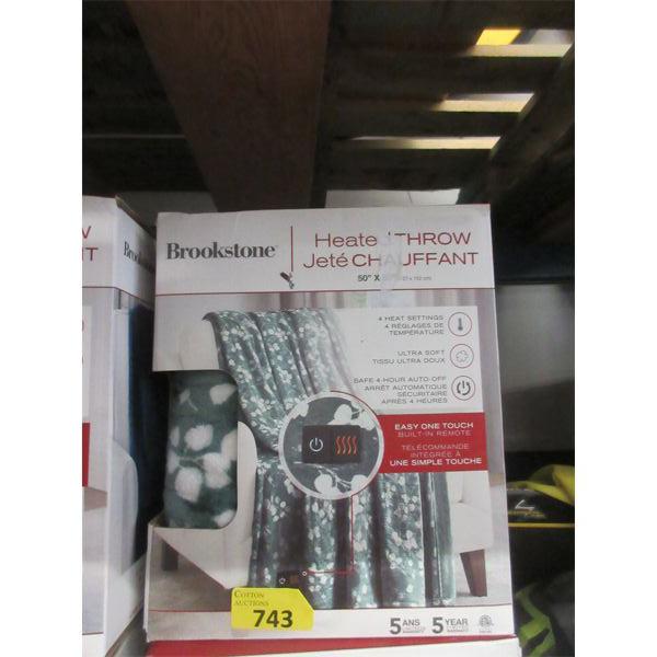 Brookstone 50" x 60" Heated Throw - Patterned