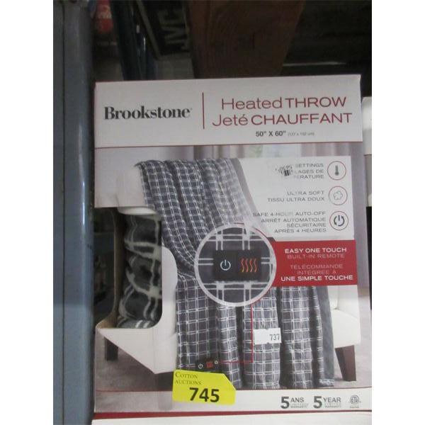 Brookstone 50" x 60" Heated Throw - Plaid