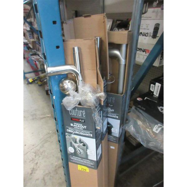 3 Decorative Blackout Curtain Rods 