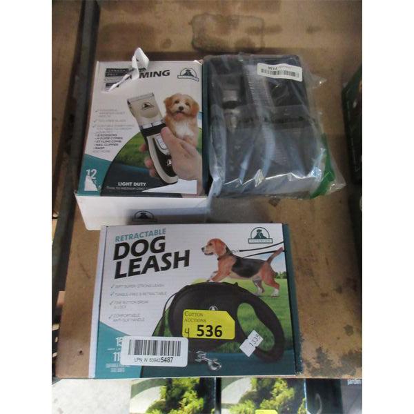 2 Retractable Dog Leashes & 2 Pet Groomers