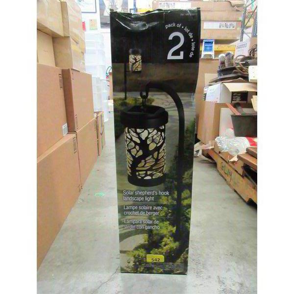 Pack of 2 Solar Shepard's Hook Landscape Lights