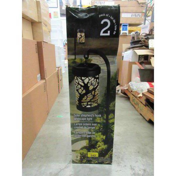 Pack of 2 Solar Shepard's Hook Landscape Lights