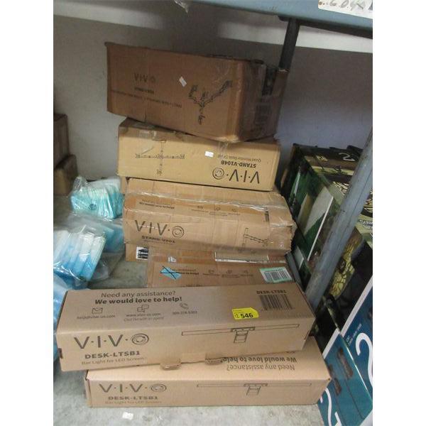 12 Assorted Vivo Monitor Stands & Bar Lights