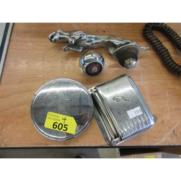 Jaguar Hood Ornament, Ashtray, Shit Knob & Gas Cap 