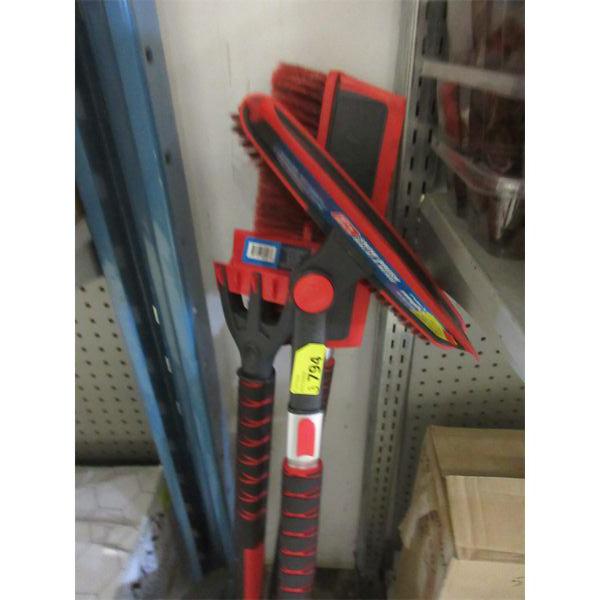 3 Telescoping Snow Brushes & Squeegee Blades