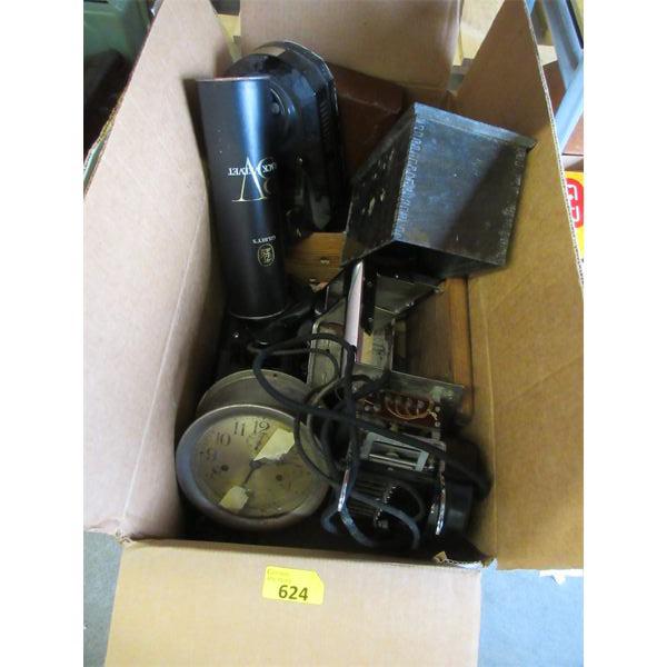 Box of Vintage Phone Parts & More