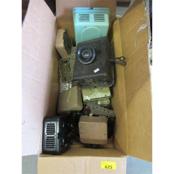 Box of Vintage Phone Parts & More