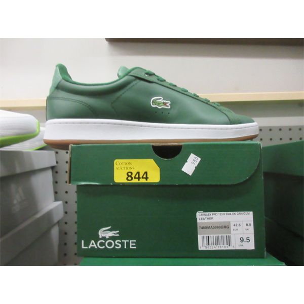 New Men's Lacoste Caraby Pro Green Leather Shoes 