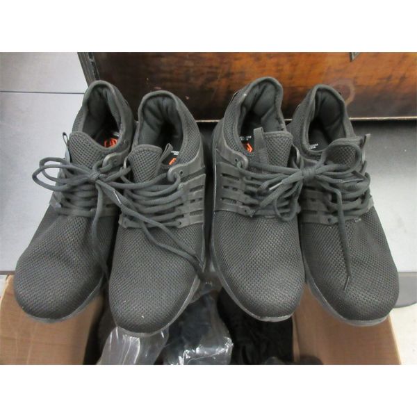 2 New Pairs of Black Steel Toe Sneakers 