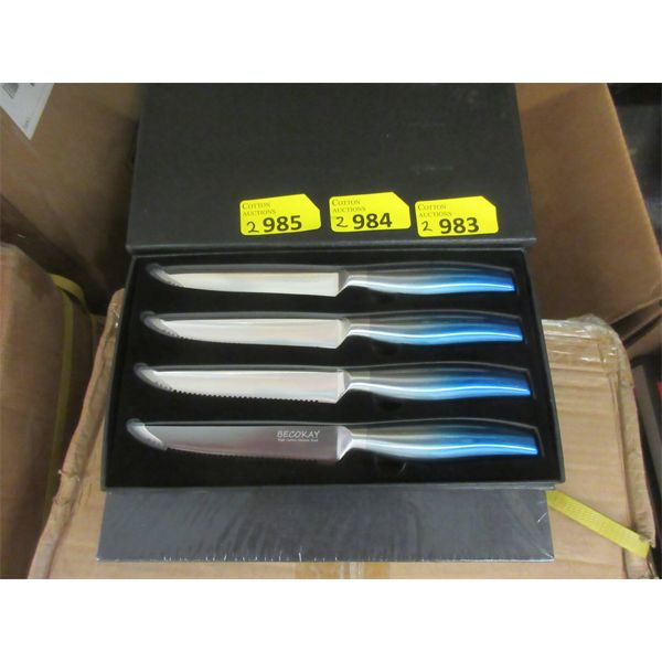 2 New Becokay 4 Piece Steak Knife Sets