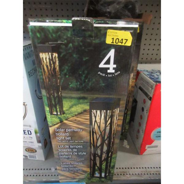 Set of 4 Solar Pathway Bollard Lights 