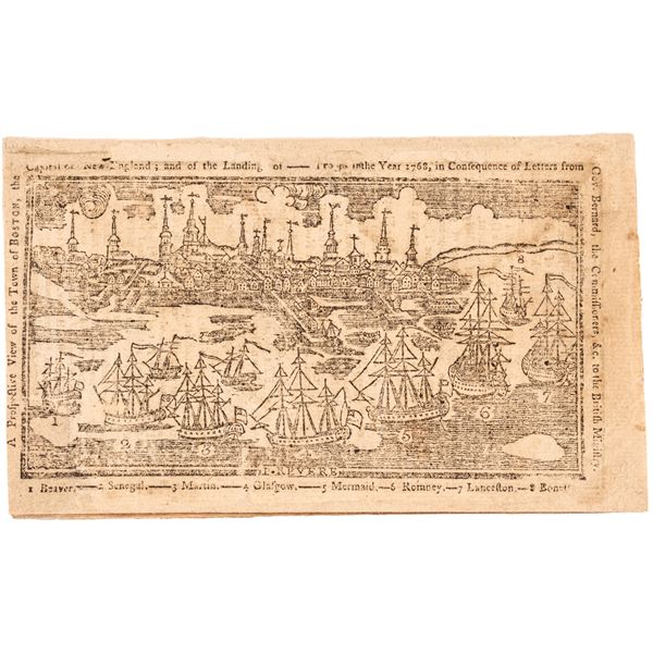 PAUL REVERE, Jr. Engraved Print of the British Troops Landing at Boston Harbor