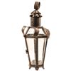 Image 1 : c. 1800 Federal Period, Large Ornate Six-Sided Glass Panel Tin Candle Lantern