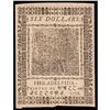 Image 2 : Continental Currency, February 17, 1776 $6 Blue Detector Note, PMG Ch. Unc-64EPQ