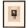 Image 1 : 1800-Dated Extremely Rare Engraving of George Washington, Ex: Goodspeeds Framed