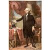 Image 1 : GEORGE WASHINGTON Oil Painting on Canvas after Gilbert Stuart Lansdowne Portrait