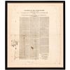 Image 1 : 1790 Federal Period Regulation of Seaman Broadsheet Signed in Print by WASHINGTON, ADAMS + JEFFERSON