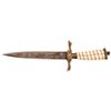 Image 2 : c. 1800s Ornate Naval Dirk with Decorative Brass Dogs Head Guard and Bone Grip