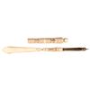 Image 2 : c 1850 Ornate Sailor Made Hand-Carved Bone Dipping Pen with Letter Opener Handle