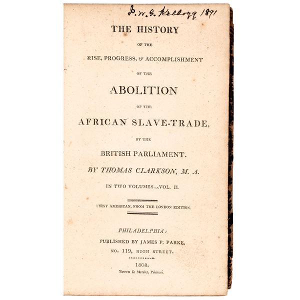 1808-Published Black History, Slavery, and Abolition of the African Slave-Trade