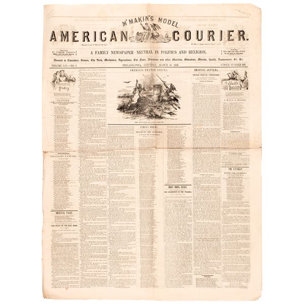 1849 Newspaper With Printing of President Zachary Taylors Inaugural Address