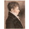 Image 2 : c. 1800 Original Artwork Pastel Profile Portrait, by Saint-Memin, Original Frame