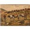 Image 2 : c. 1850 American Gold Rush Era, Oil Painting on Canvass, Two Apparent Miners