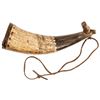 Image 1 : 1889-Dated Uniquely Designed Scrimshawed Powder Horn Signed with Engraved Maker