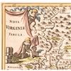 Image 2 : c. 1671, Hand-Colored RARE MAP OF VIRGINIA NOVA VIRGINIAE TABULA