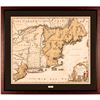 Image 1 : c. 1730 Hand-Colored Map of New England NOVA ANGLIA by Johannes Baptista Homann