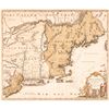 Image 2 : c. 1730 Hand-Colored Map of New England NOVA ANGLIA by Johannes Baptista Homann