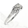 Image 9 : Art Deco Platinum 0.50 ctw Old European Diamond Engagement Ring
