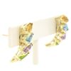 Image 2 : 14k Yellow Gold 2.00 ctw Marquise Cut Amethyst Peridot & Topaz Cuff Post Earring