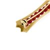 Image 7 : Vintage Italian Faceted 18K Yellow Gold Round Ox Blood Coral Bead Bar Pin Brooch