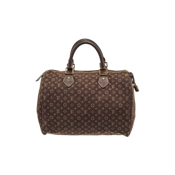Louis Vuitton Brown Monogram Canvas Speedy 30 Satchel Bag