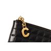 Image 5 : Celine Black Quilted Calfskin Leather C Charm Coin and Card Pouch