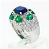 Image 9 : 18k Gold 6.93 ctw GIA & AGL Burma Sapphire Emerald Diamond Cocktail Statement Ri