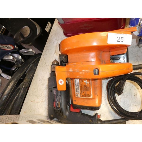 Black & Decker 7.25" circular saw, Skil drill
