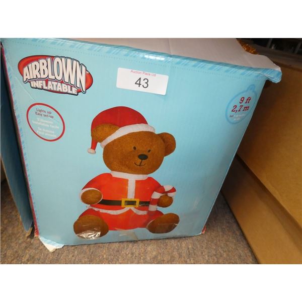 inflatable santa bear 9'