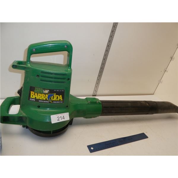 weed eater barracuda super blower mulching vac