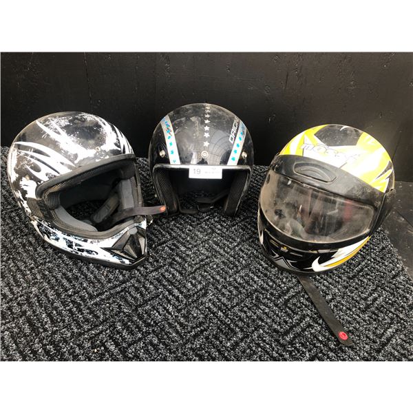 Biking Helmets x3