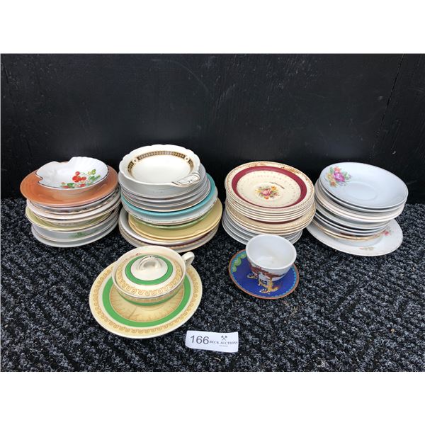 Large Assortment Of Dessert Plates