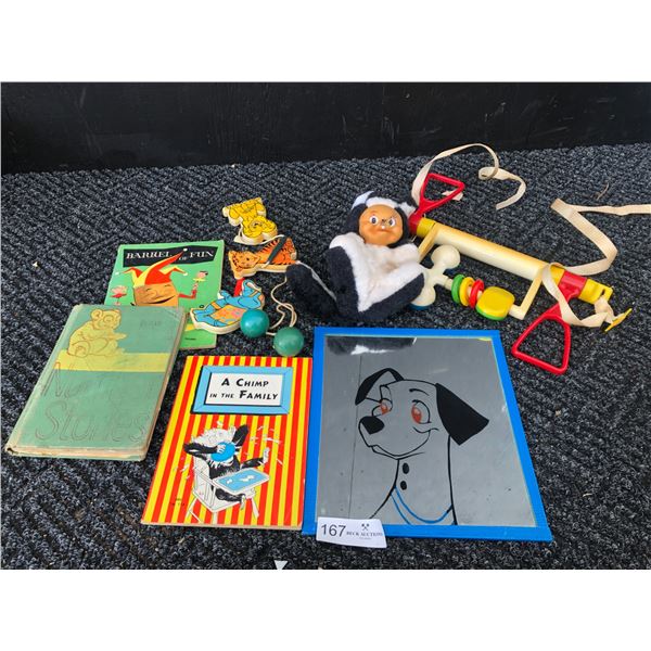 Assortment Of Childrens Books And Toys