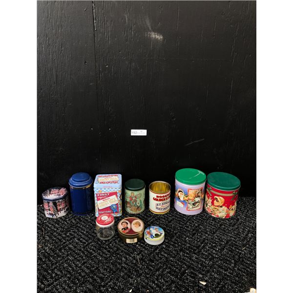 Collection of Vintage Tins