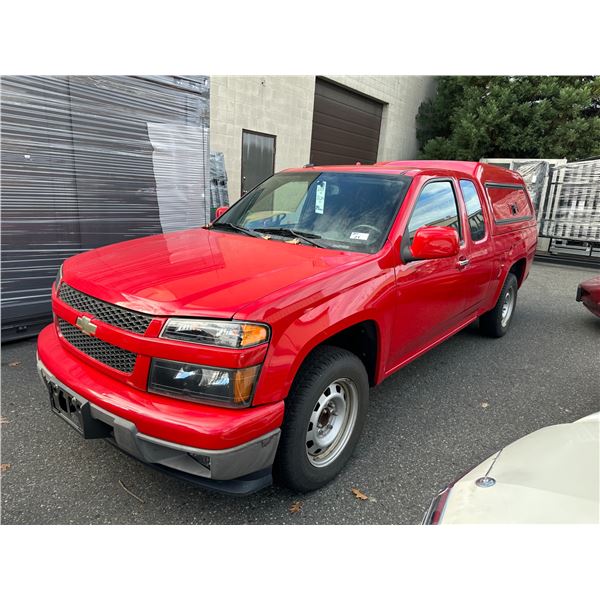 2011 CHEVROLET COLORADO LT, 2DR PU, RED, VIN 1GCESCF97B8104240,