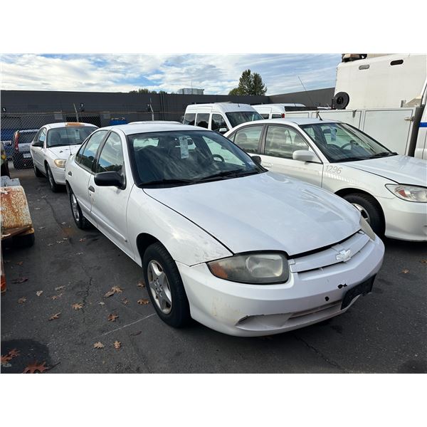 2005 CHEVROLET CAVALIER, 4DR SEDAN, WHITE, VIN 1G1JC52F357189860,