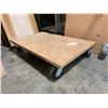 Image 2 : 4 WOODEN INDUSTRIAL 4 WHEEL DOLLIES ( APPROXIMATELY 4'L X 32"W )