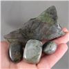 Image 2 : Set of 4 Labradorite Crystals - 3 Polished & 1 Raw